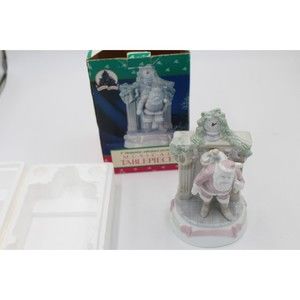 Holiday Classics 8" Handpainted Wind Up Music Santa Christmas Tablepiece Vintage